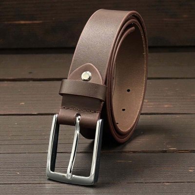 Classic Smooth Brown Leather Belt